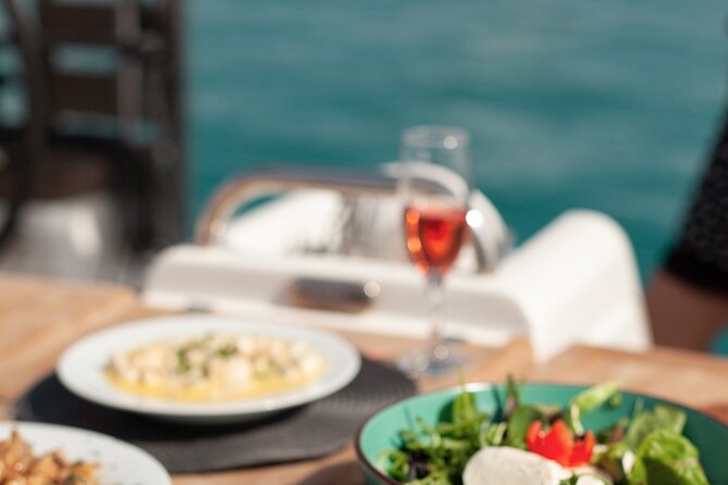 Luxury Catamaran Morning Semi-Private & Greek Gastronomy Athens - Food and hospitality on a small catamaran