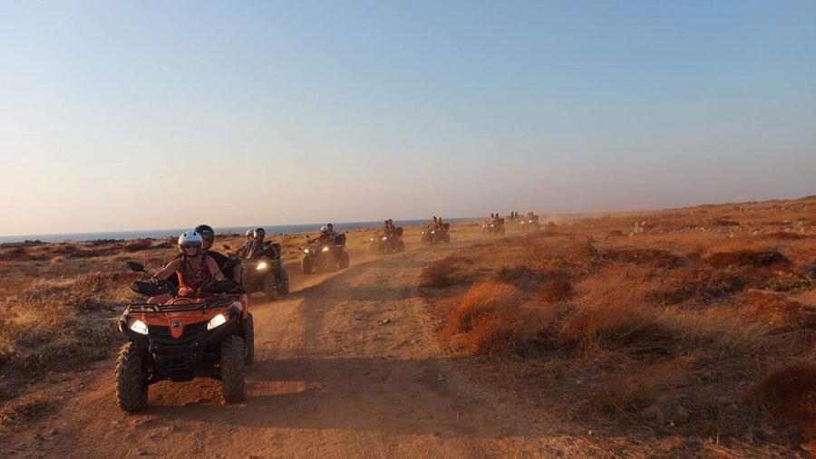 Malia: Off-Road Quad Safari Evening Tour with Dinner - Riding through olive groves and vineyards