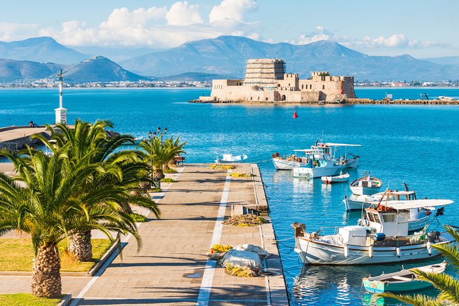 Mercedes Private Tour Nafplio, Corinth Canal, Nemea Wine Tasting - Palamidi Castle and the climb above town