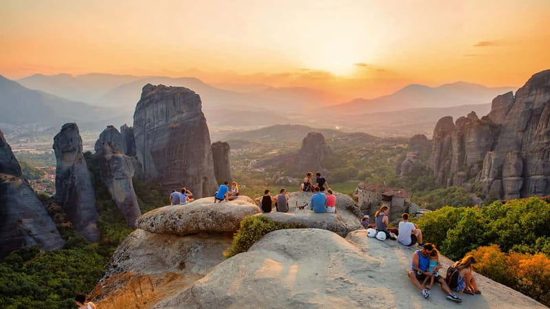 Meteora: Sunset Small Size Tour with Monastery & Caves visit - Seeing Meteora from the first viewpoints