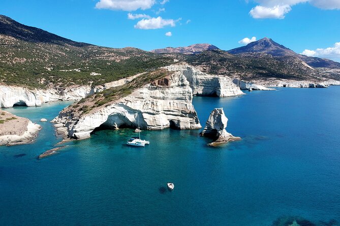 Milos caves snorkelling Catamaran Cruise in a small group - What your $241.97 covers on an eight-hour cruise