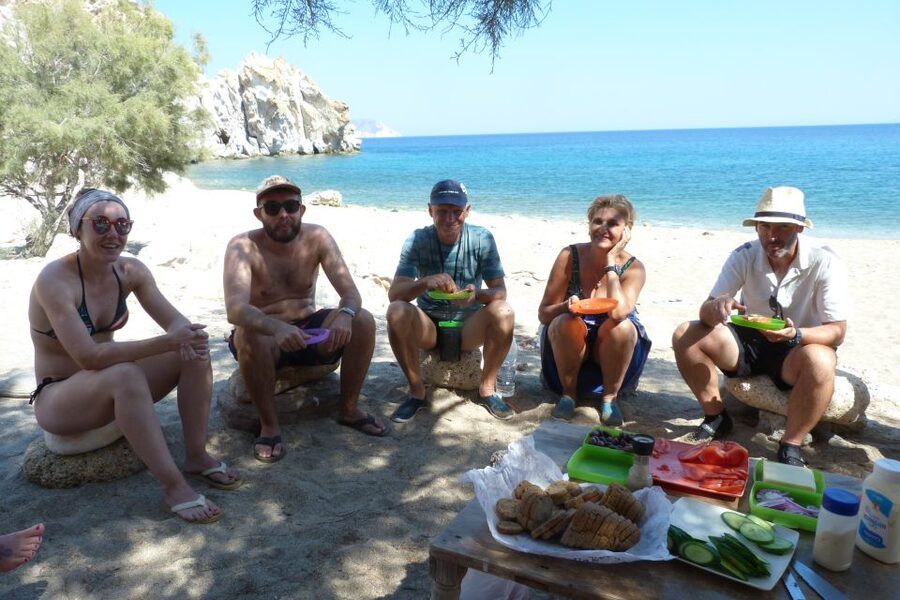 Milos: Guided Kayaking Trip with Snorkelling & Lunch - Returning by kayak and wrapping up the day