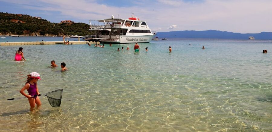 Mount Athos Glassbottom Cruise with Ammouliani Island visit - Six monasteries along the western side of Mount Athos