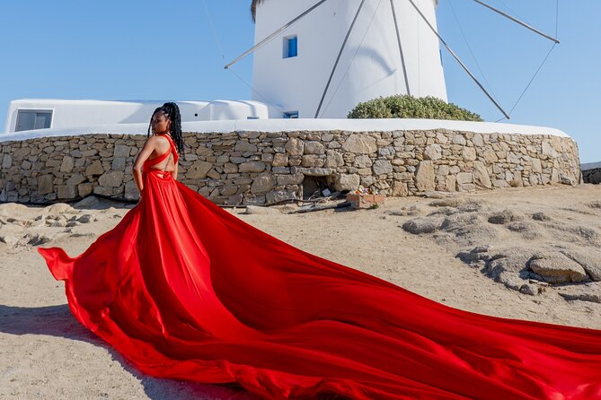 Mykonos: Flying Dress Photoshoot - What the photographer and assistant add