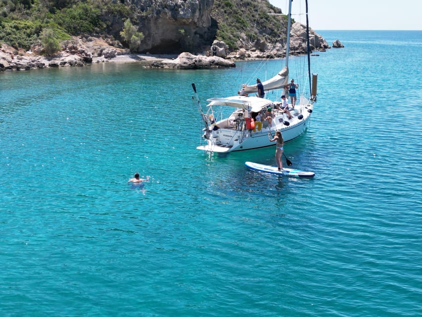 Nafplio Sun Sail Cruises | Semi-Private Half Day | With Meal - Swimming and snorkeling near Romvi and Daskalio