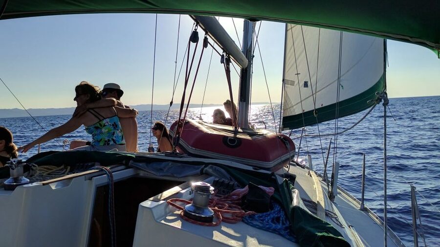 Neos Marmaras: Sunset West Sithonia Islets Sailboat Tour - Weather, engines, and realistic expectations