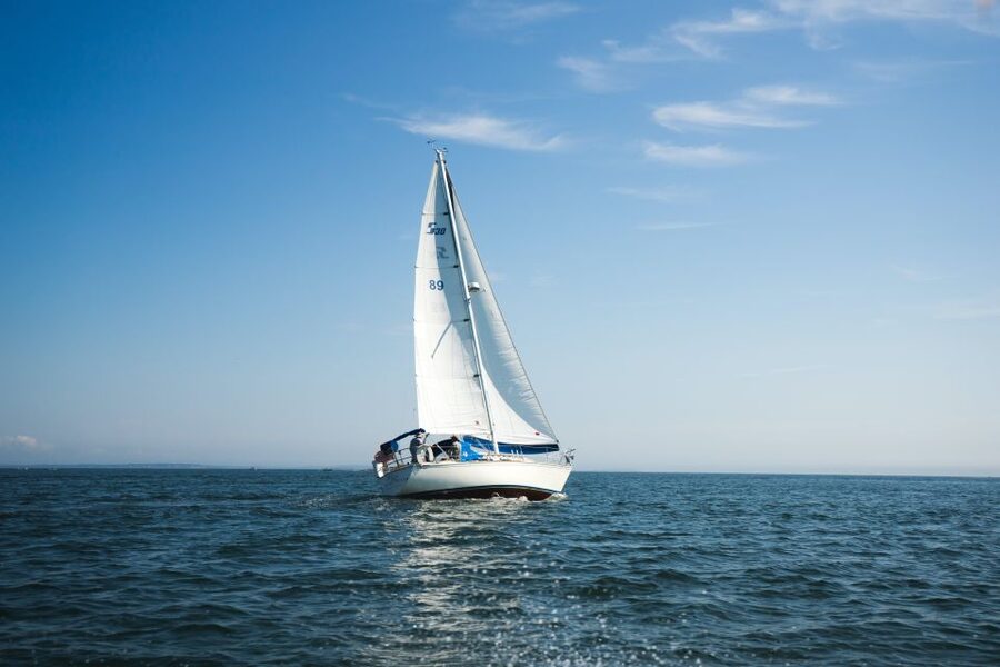 Nydri: Full-Day Sailing Cruise with Swim Stops & Meal - Leaving Nydri with coffee and open water ahead