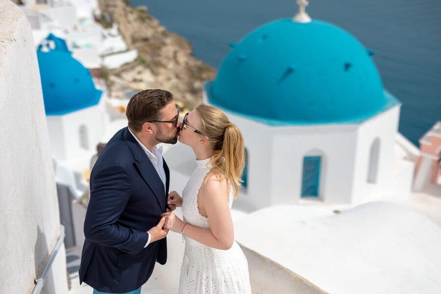 Oia: Couple photoshoot with 30 edited Photos - Walking Through Oia’s Most Photogenic Corners