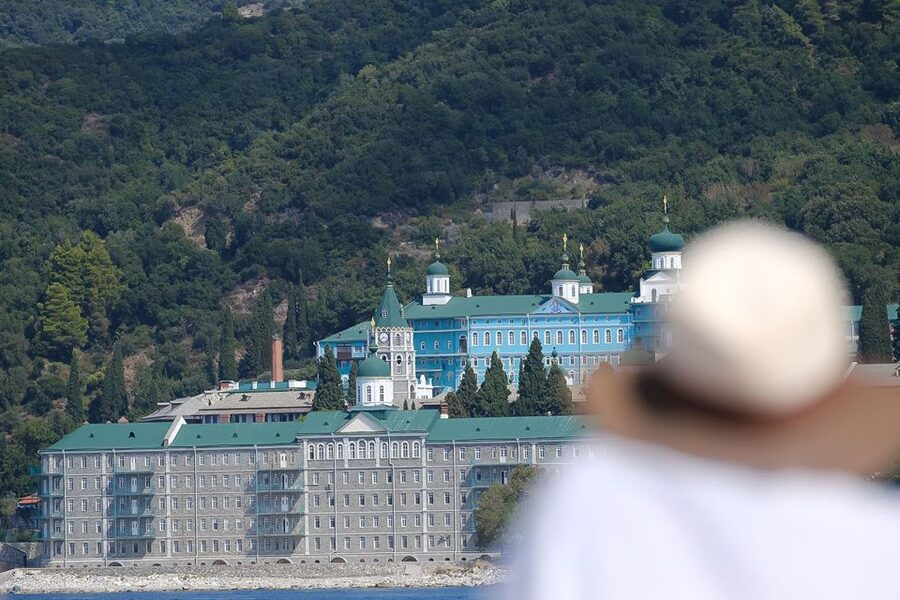 Ouranoupoli: Mount Athos Cruise with Ammouliani Island Visit - The first sight of Mount Athos from the sea