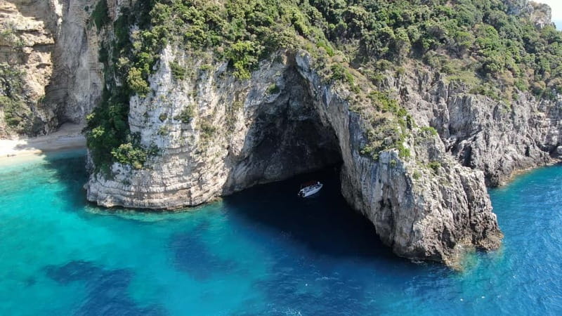 Paleokastritsa: Paradise, Yali Beach, & Blue Caves Boat Tour - The third cave and the approach to Yali Beach