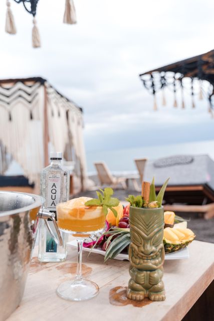 Perivolos Beach: Sun-Bed Experience FortyOne Bar Restaurant - Food, sushi, fruit, and Greek flavors