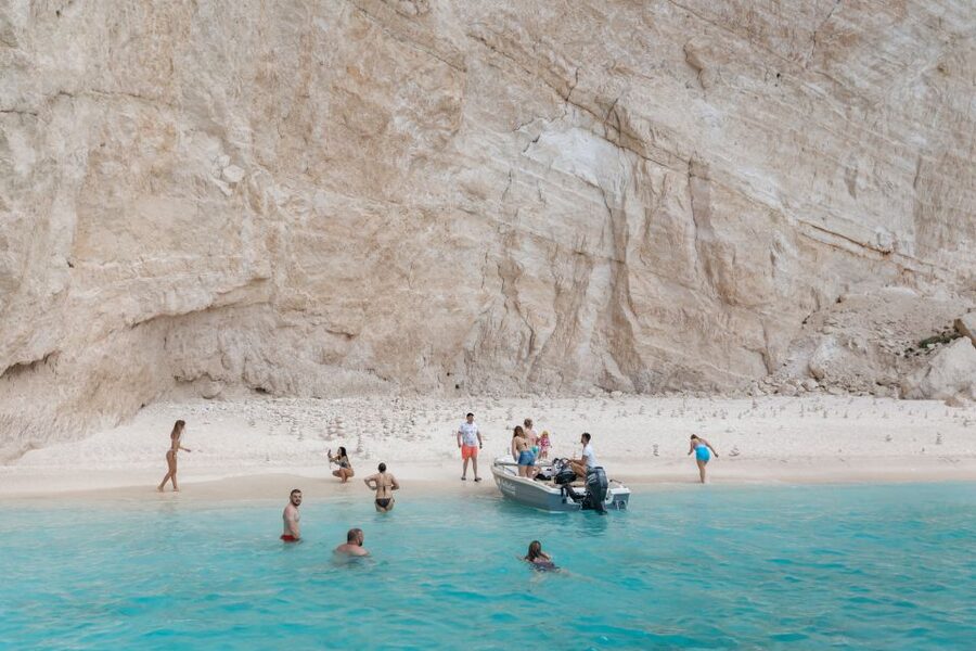 Porto Vromi: Navagio Shipwreck Beach & Blue Caves by Boat - Three swim stops in clear water