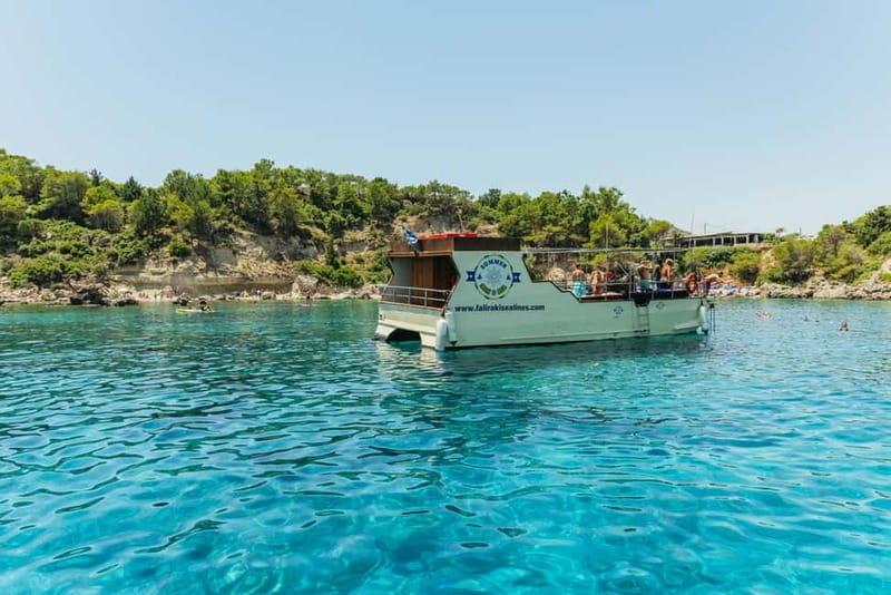 Rhodes: Anthony Quinn, Ladiko and Caves All-Inclusive Cruise - Unlimited drinks and local snacks on Aphrodite