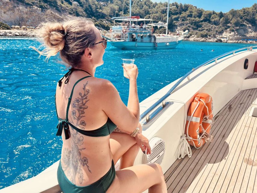 Rhodes: Beach Cruise with Swimming, Meal, & Unlimited Drinks - Traganou Caves: the most hands-on stop