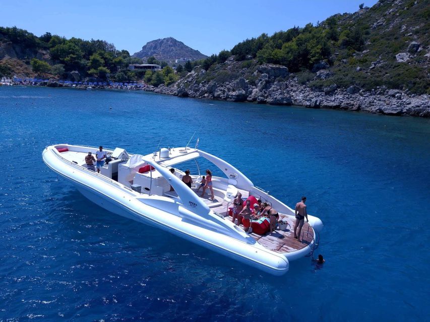 Rhodes: Beach Cruise with Swimming, Meal, & Unlimited Drinks - Kallithea Springs finishes the swimming circuit