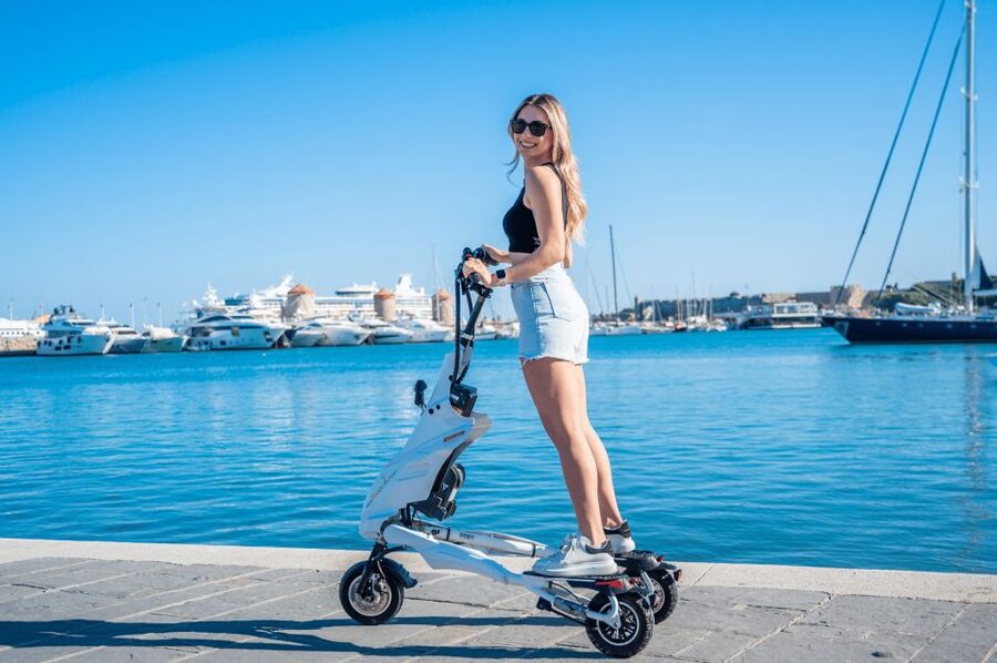 Rhodes: City Highlights and Medieval Town Trikke Tour - The National Theater and Rhodes New Town