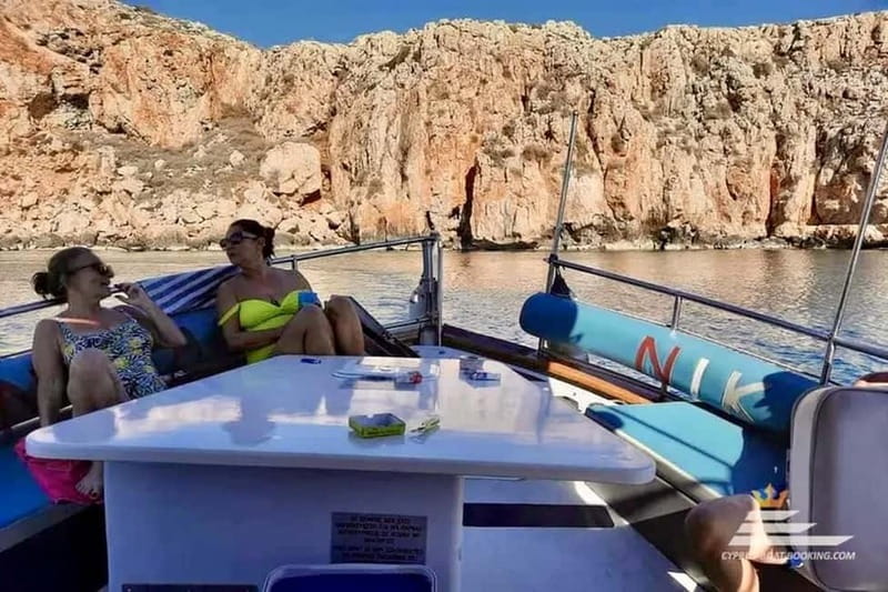 Rhodes: Cruise with 4 Swim Stops, Lunch, Drinks & Transfers - Leaving Faliraki Harbour and Settling In