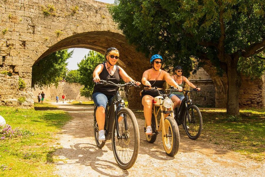 Rhodes: E-bike Highlights Sunset or Morning Photo Tour - Through the medieval streets of Old Town