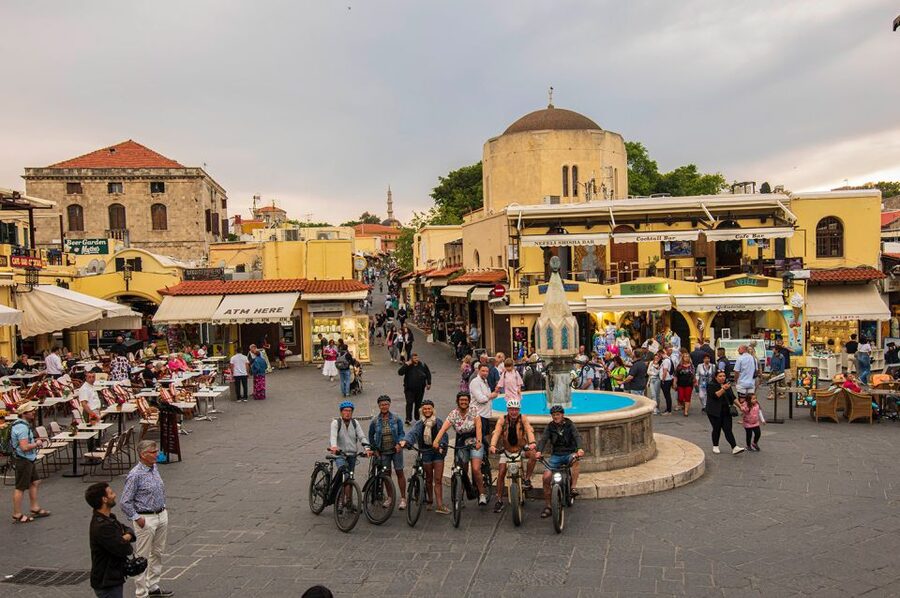 Rhodes: E-bike Highlights Sunset or Morning Photo Tour - The Palace of the Grand Master and Street of the Knights