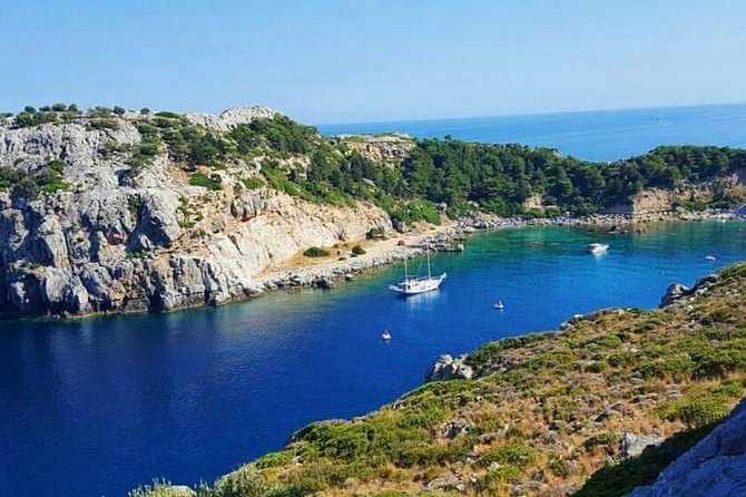 Rhodes Exclusive Swim Cruise Cocktail Open bar & Gourmet Buffet - Anthony Quinn Bay: the best stop for clear water