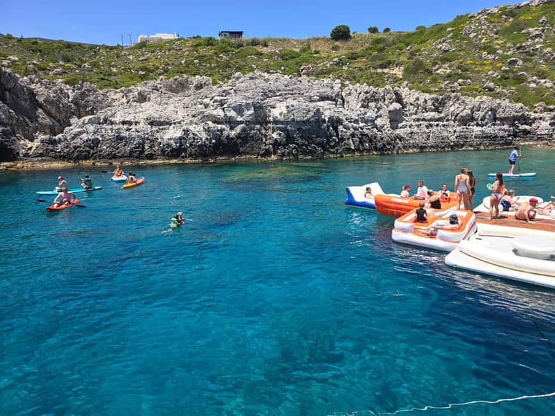 Rhodes: Gulet Trip with Food, Drinks, SUP, Kayak & Swimming - Anthony Quinn Bay, Rhodes’ emerald swimming stop