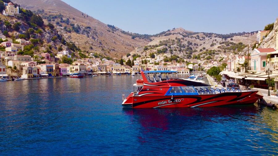 Rhodes: High-Speed Boat to Symi Island and St George's Bay - The one-hour crossing to Symi