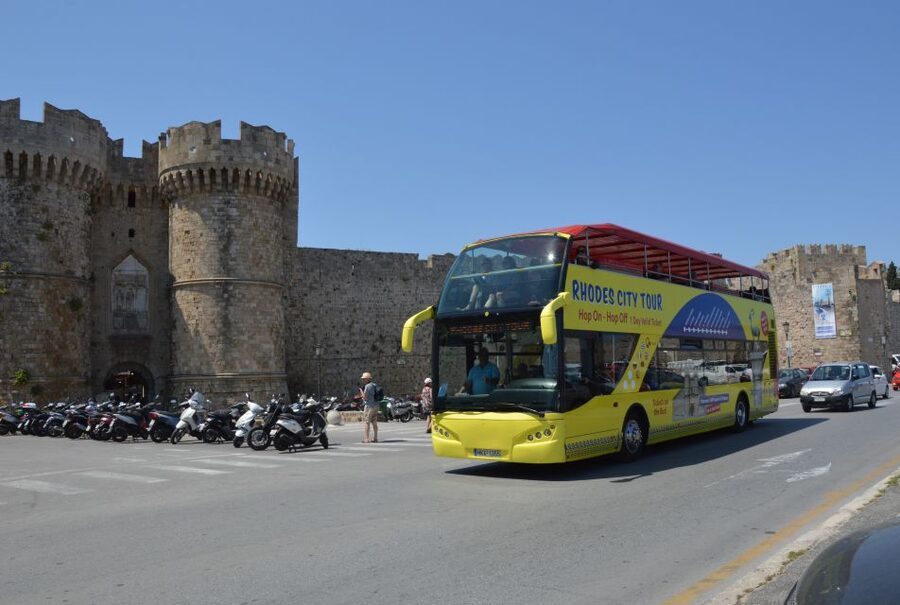 Rhodes: Hop-On Hop-Off City Tour Bus - The Aquarium and the newer marina