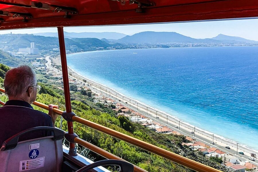 Rhodes: Hop-On Hop-Off Sightseeing Bus Tour - St. Francis Cathedral and the return to Aktaion