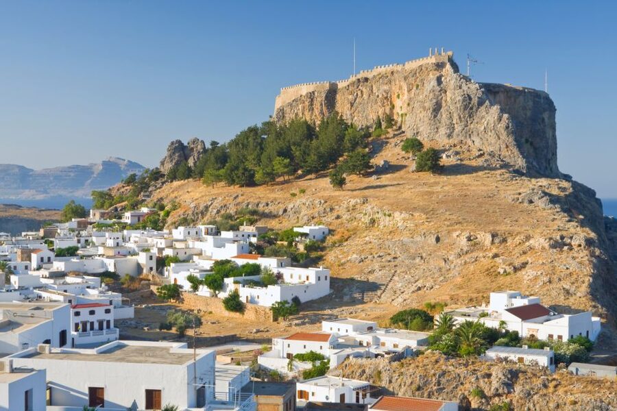 Rhodes: Lindos Acropolis Entry Ticket & Optional Audio Guide - The Hellenistic stoa and medieval castle