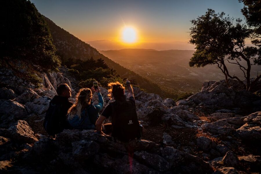 Rhodes: Profitis Ilias Guided Sunset Hike - Meeting in Salakos or using hotel pickup