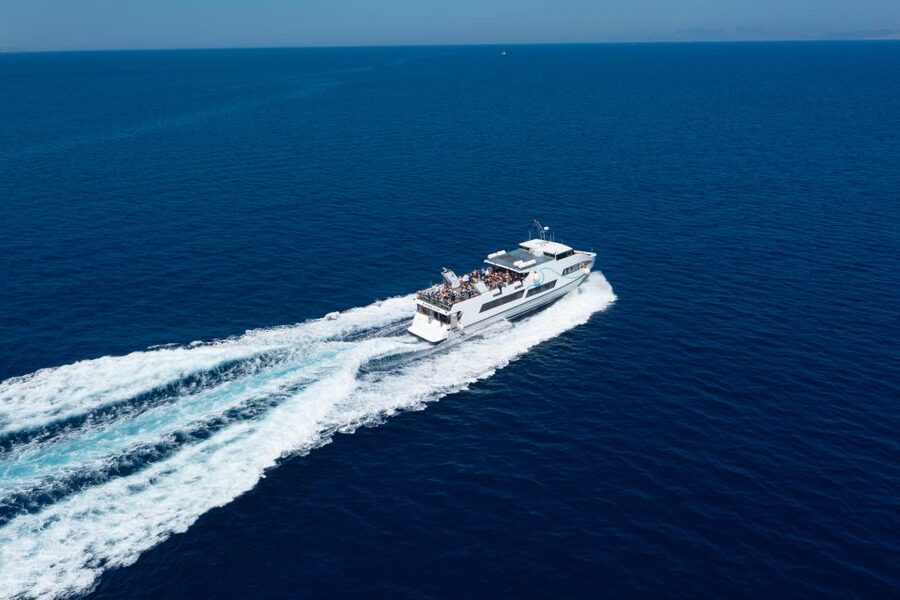 Rhodes: Speedboat trip to Symi Town and Panormitis Monastery - Leaving Rhodes from Kolona Harbor