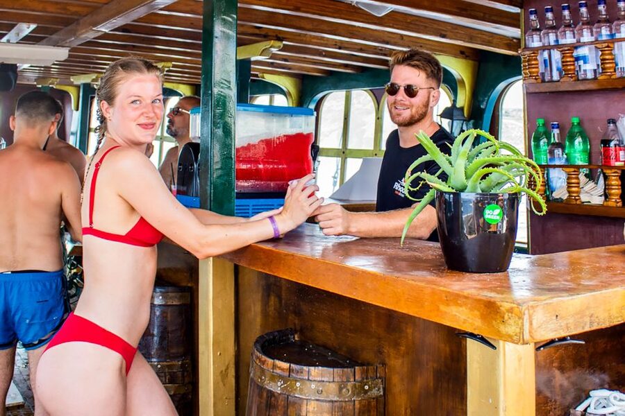 Rhodes: Sunset Cruise with Greek BBQ and Unlimited Drinks - The Kallithea Springs swim stop