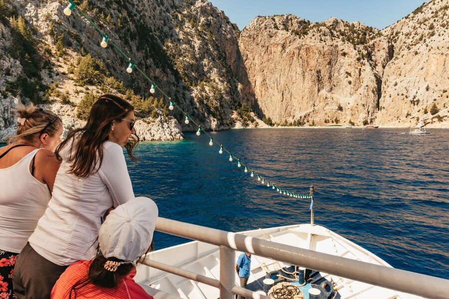 Rhodes: Symi Island & Panormitis Monastery Day Trip by Boat - The western coast cruise and the optional Nymporio swim