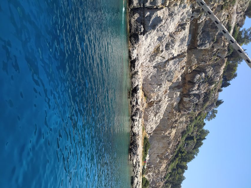 Rhodes Town: Anthony Quinn, Kalithea & Afandou Boat Cruise - Starting at Mandraki Harbor with the Alkmini