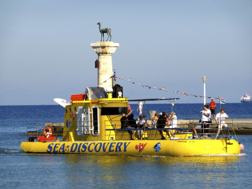 Rhodes Town: Yellow Submarine Cruise with Underwater Views - Finding the Yellow Submarine near Rhodes Courthouse