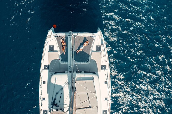 Romantic Sunset Catamaran Caldera Cruise incl. Meal & Drinks - The Oia sunset from the Caldera