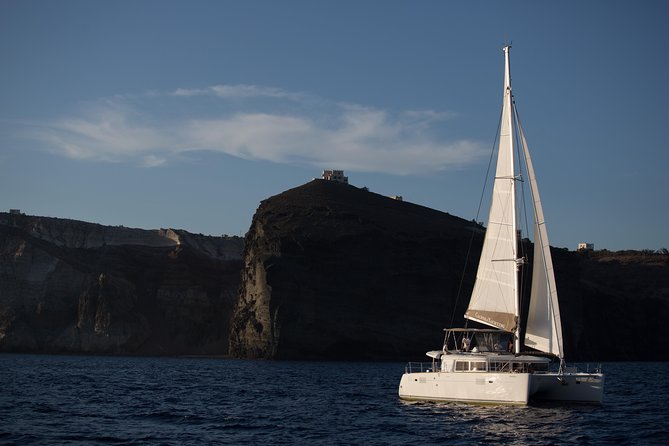 Santorini All-inclusive Catamaran Cruise with Thirassia Stop - Starting at Amoudi Bay below Oia