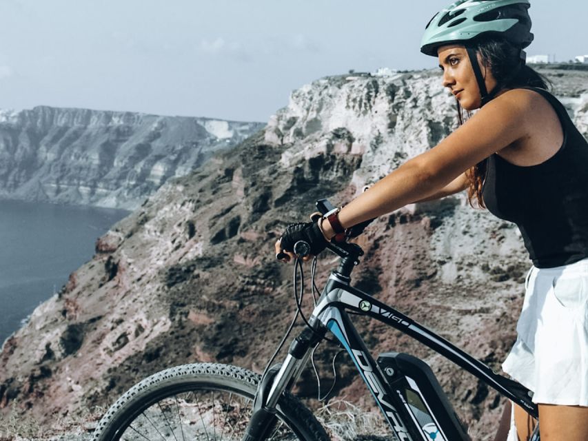 Santorini: Around the Island by Electric Bike - Vineyard roads toward Megalochori