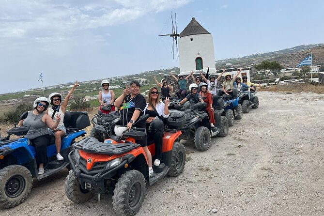 Santorini ATV-Quad Experience: Off-Road Adventure & Hotel Pickup - Three Santorinian wines in an old canava