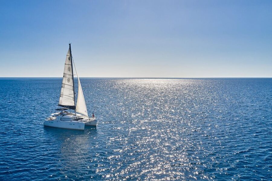 Santorini: Caldera Classic Catamaran Cruise w/ Meal & Drinks - The Greek barbecue is a real part of the value