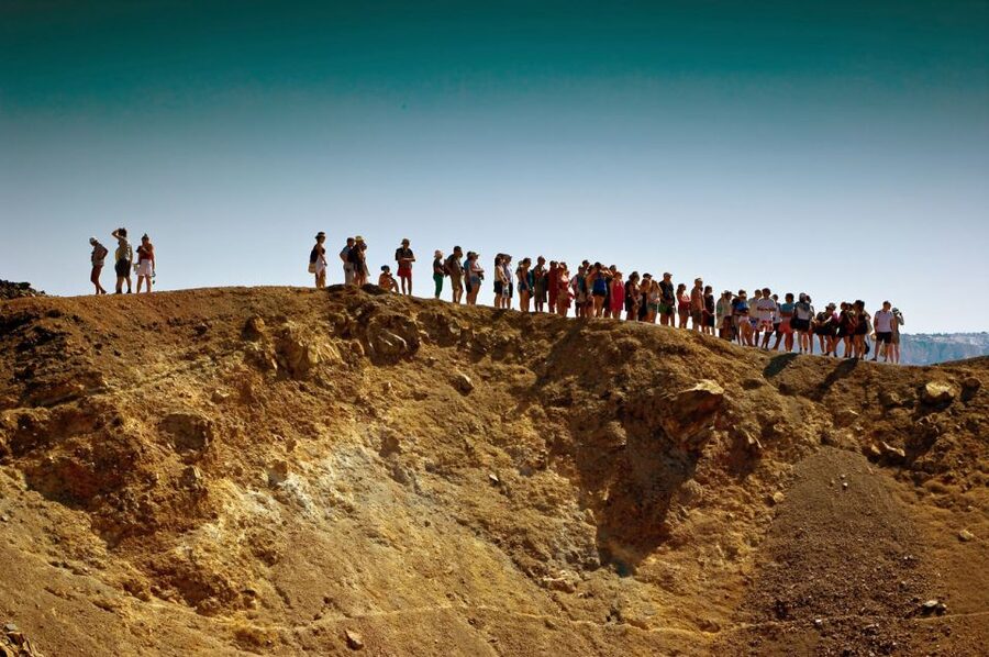 Santorini Caldera: Sunset Cruise with Dinner - How the timing and group size affect the evening