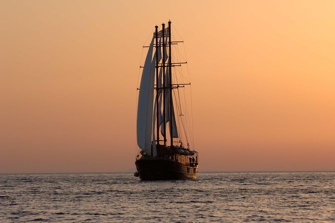 Santorini Caldera Sunset Sailing Cruise with Dinner and Wine - Crew, service, and the large-boat feel