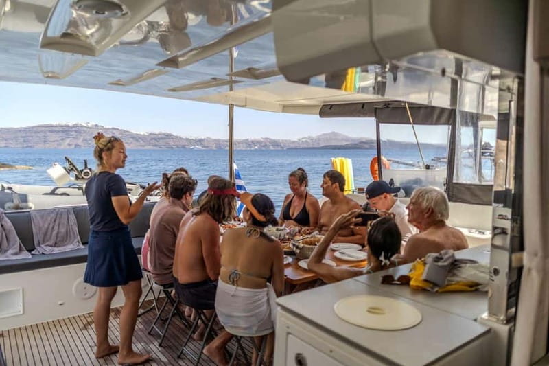 Santorini: Catamaran Cruise with Fresh Meal & Open Bar - How the $181 price works out