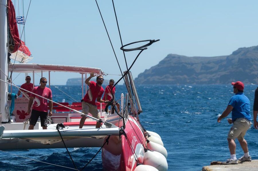 Santorini: Dream Catcher 5-hour Sailing Trip in the Caldera - The hot springs and volcanic islands