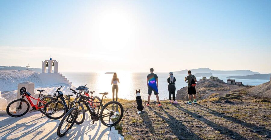 Santorini e-bike guided tours - Windmills: A Quick Scenic Pause