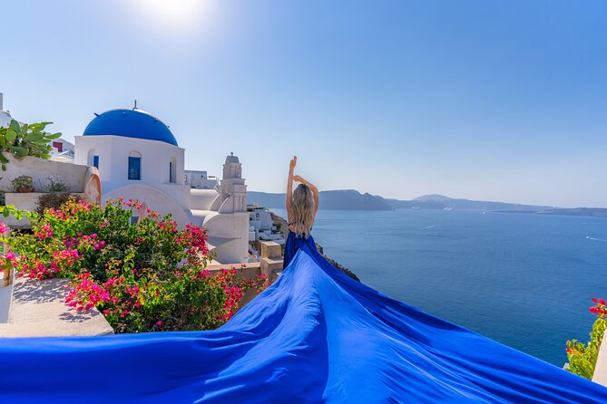 Santorini: Flying Dress Photoshoot - Choosing the Gown Before You Arrive