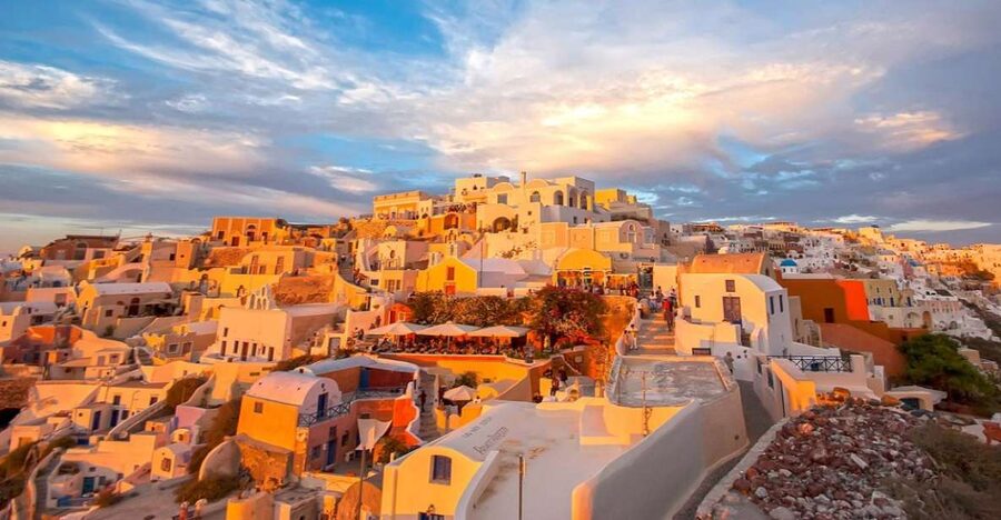 Santorini: Guided Island Day Trip with Beach Visit - Prophet Elias and the first wide Santorini view