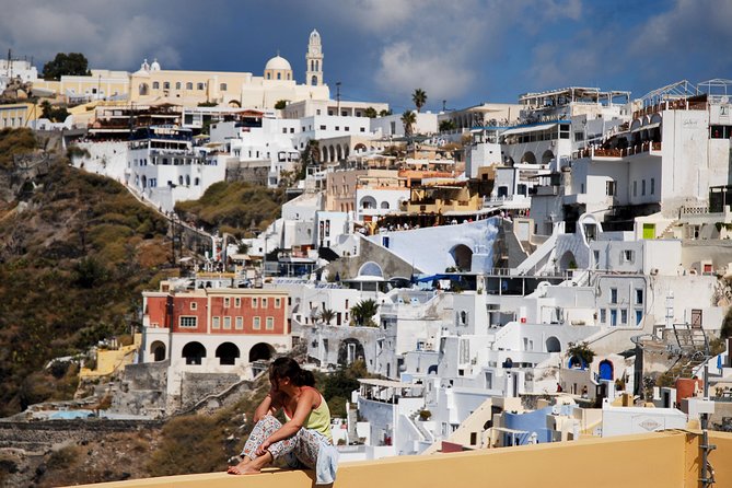 Santorini Highlights and Venetian Castles Small-Group Day Tour - Pyrgos Castle and the view over the caldera