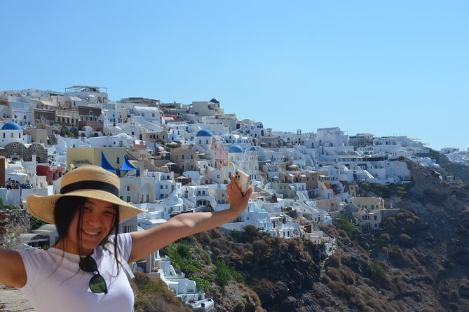 Santorini Highlights Small-Group Tour with Wine Tasting option - Pyrgos and Prophet Elias, two different Santorini views