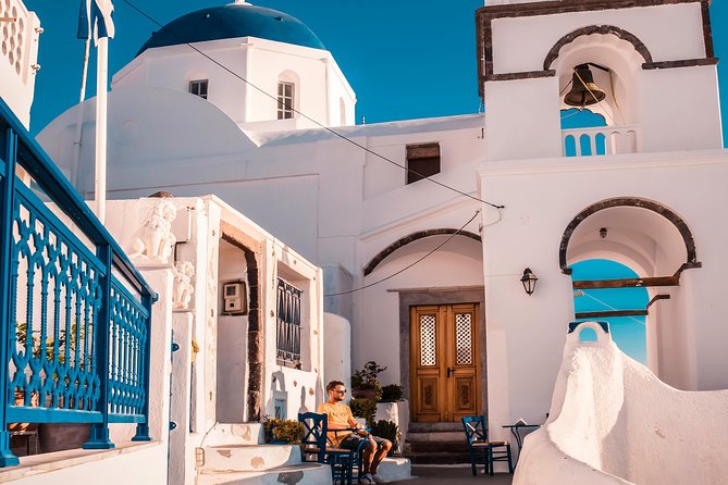 Santorini Highlights Small-Group Tour with Wine Tasting option - Red Beach from the viewpoint